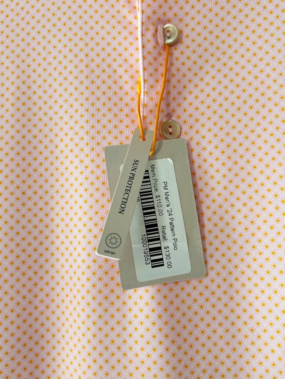 Peter Millar Summer Comfort Men's Pattern Polo Golf Shirt Medium NWT